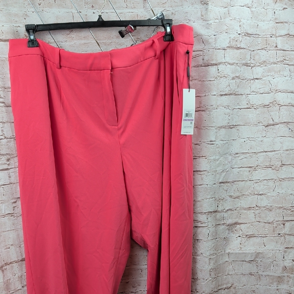 Calvin Klein Coral Wide Leg Pants 22W New Nwt